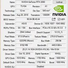 DIY信仰充值!華碩RTX2080顯卡測試